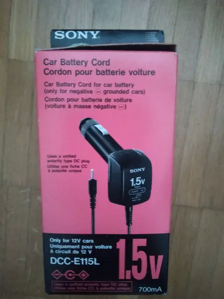 Sony Car Battery Cord / Auto Adapter 1.5 V